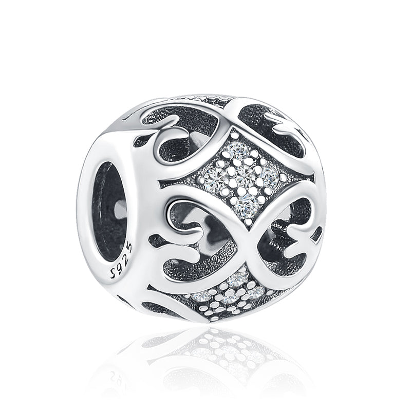 Double Heart Stamen Charm