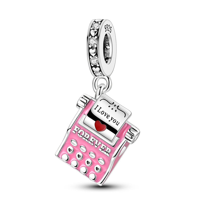 Valentine's Day Love Typewriter Charm