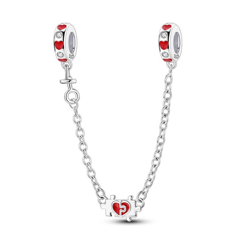 Valentine's Day Heart Puzzle Safety Chain