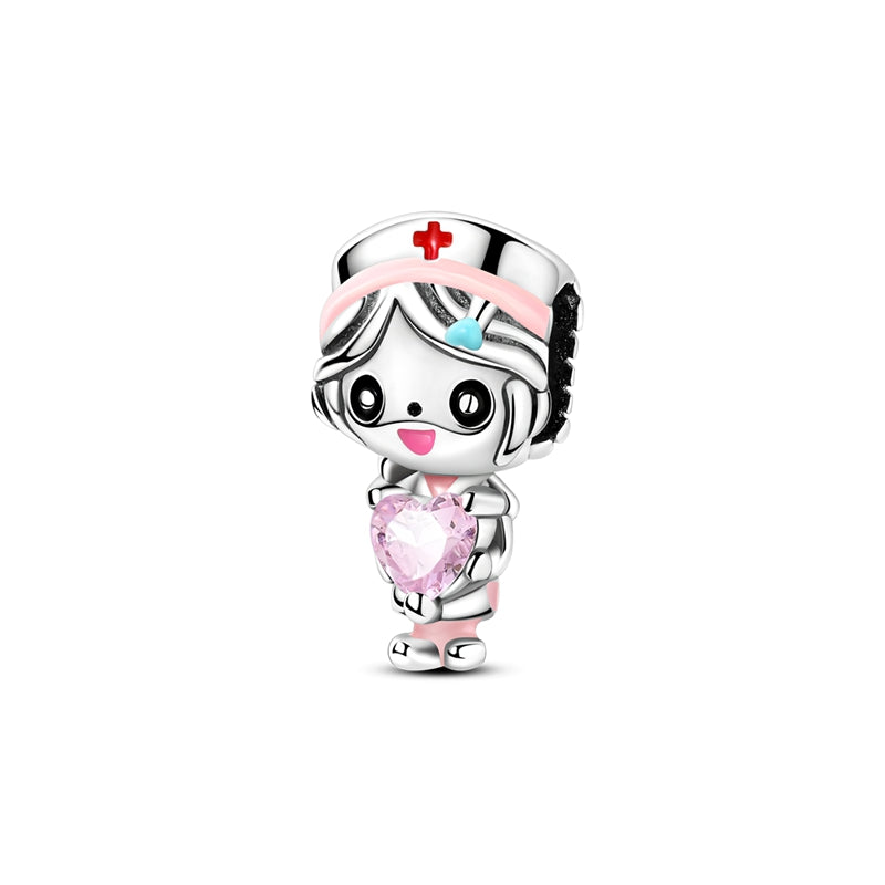 Nurse Holding Heart Charm
