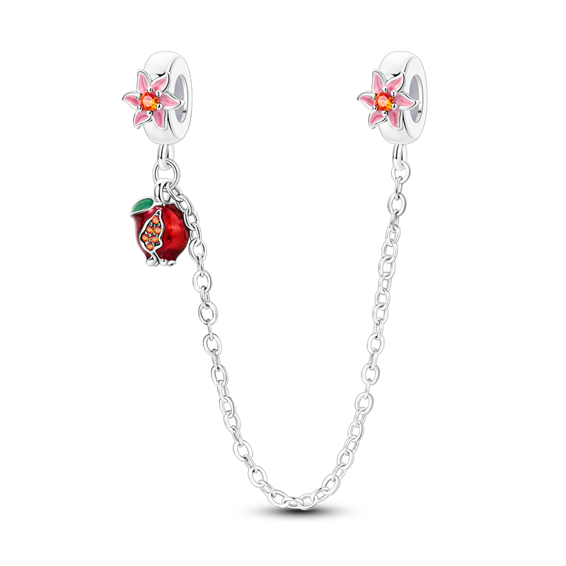 Spring Pomegranate Flower and Fruit Safety Chain
