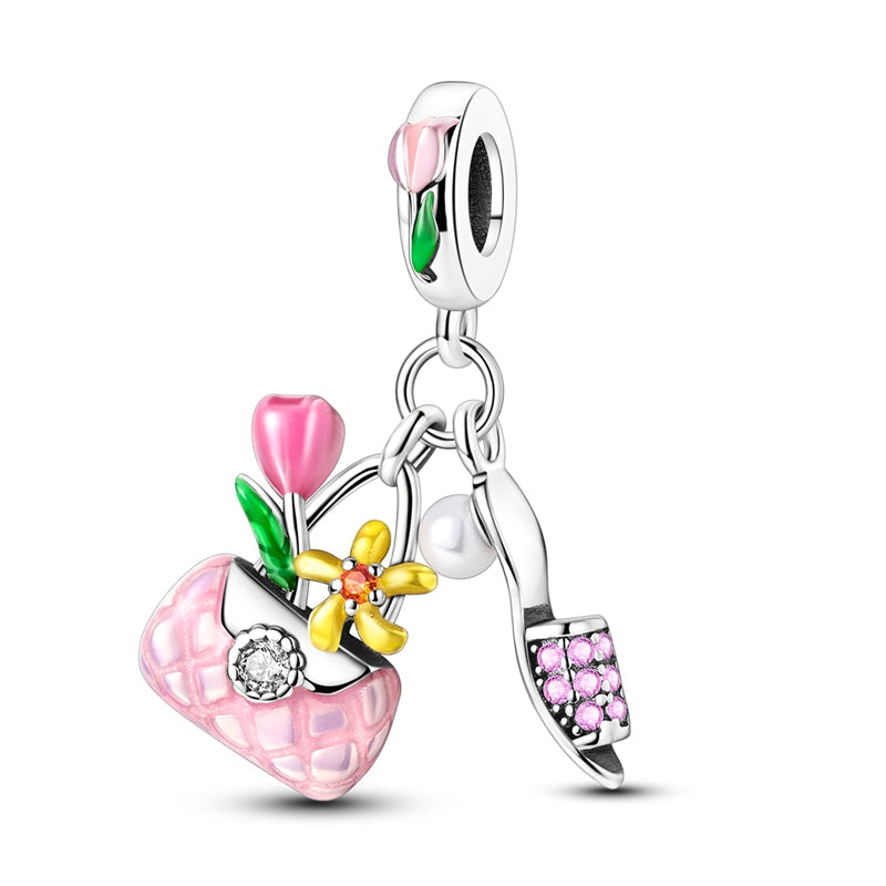 Mother's Day Flower Handbag Charm