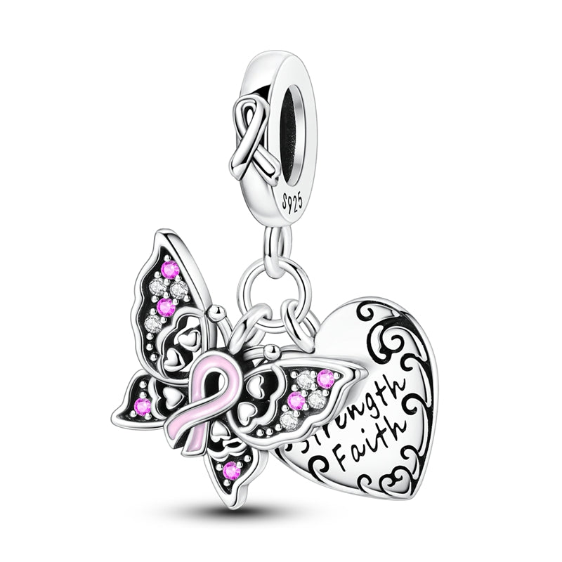 Women's Health Butterfly Heart Charm