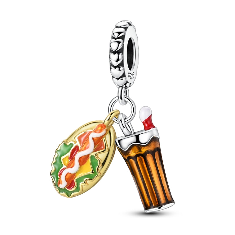 Hot Dog Coke Charm