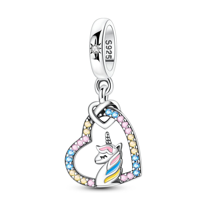 Heart Unicorn Charm