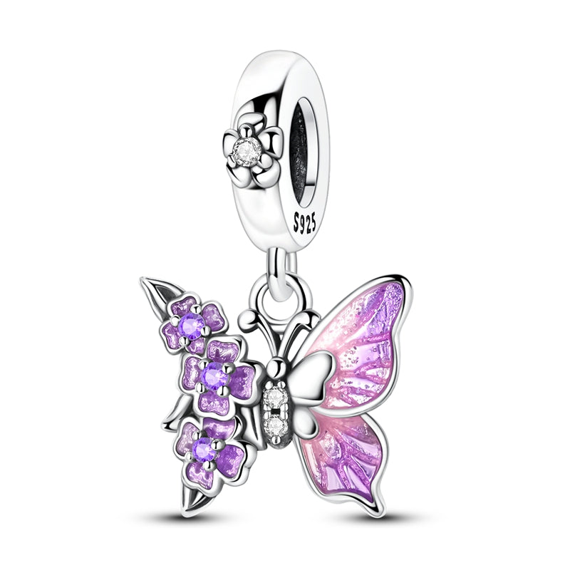 Spring Butterfly and Flower Charm