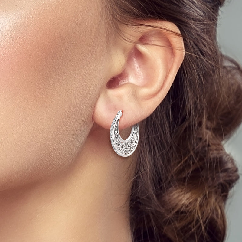 Sparkling Vintage Patterned Earrings