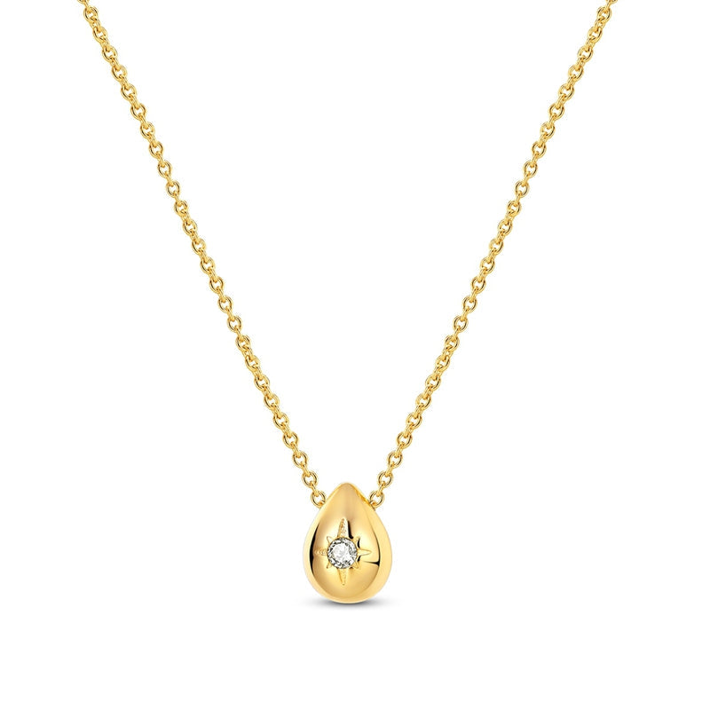 Gold Teardrop Star Necklace