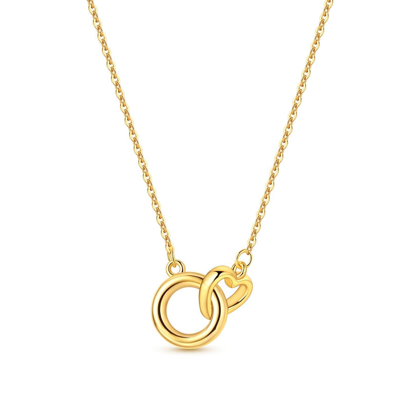 Heart Double Ring Necklace