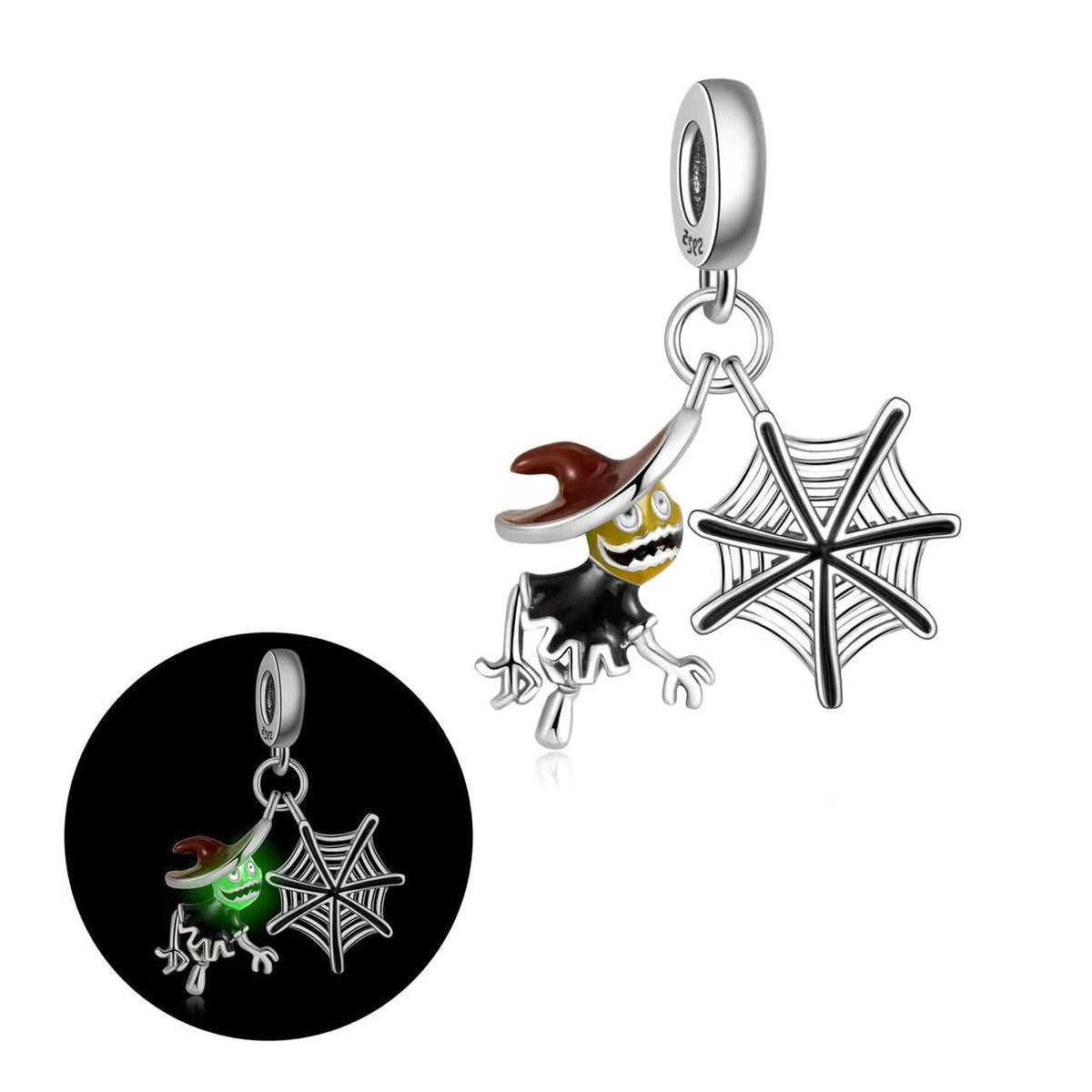Luminous Witch and Web Charm