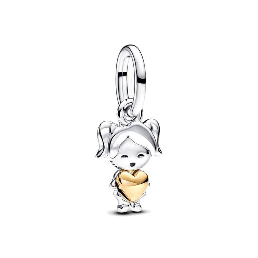 Hug Heart Boy and Girl Charm
