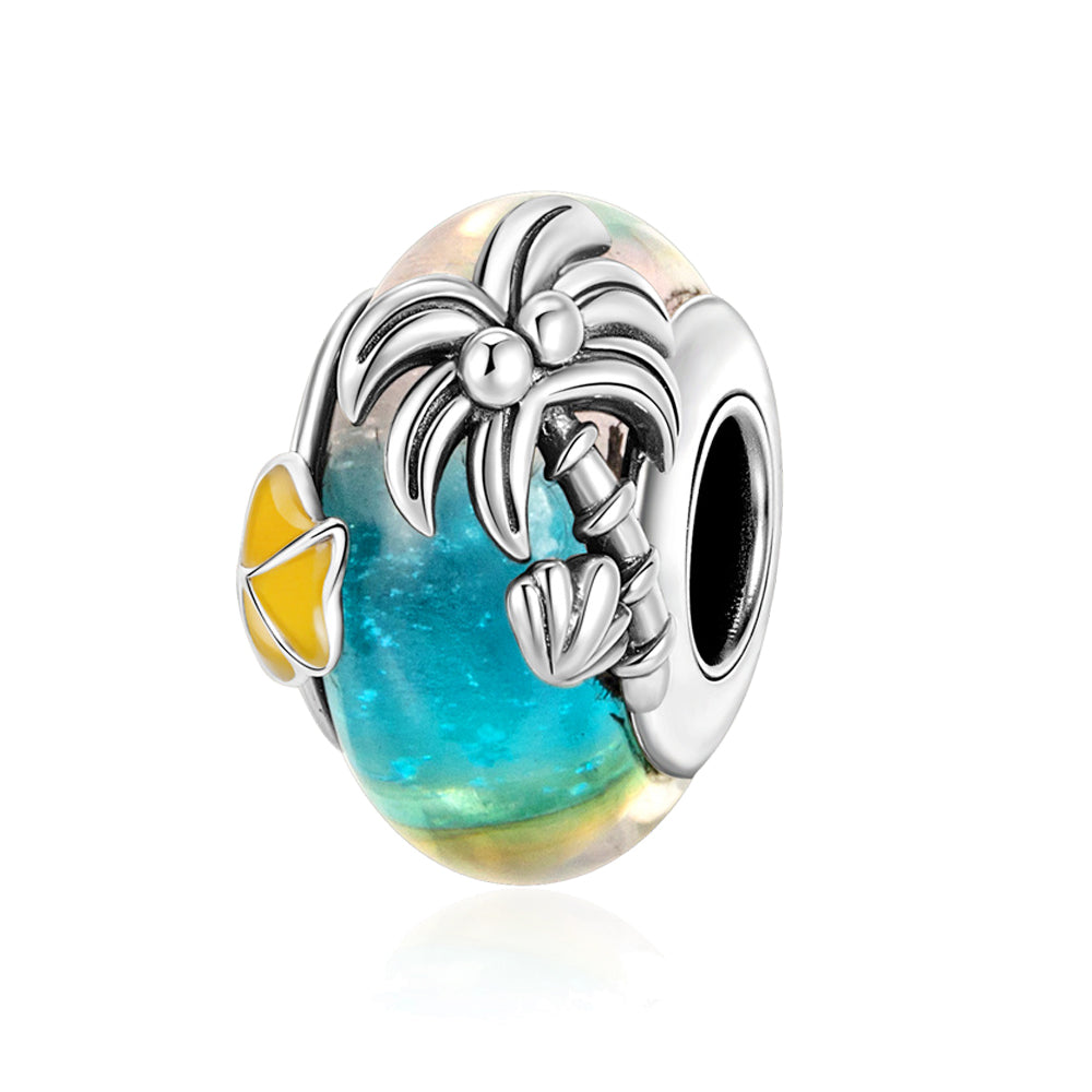 Colorful Ocean Glass Charm