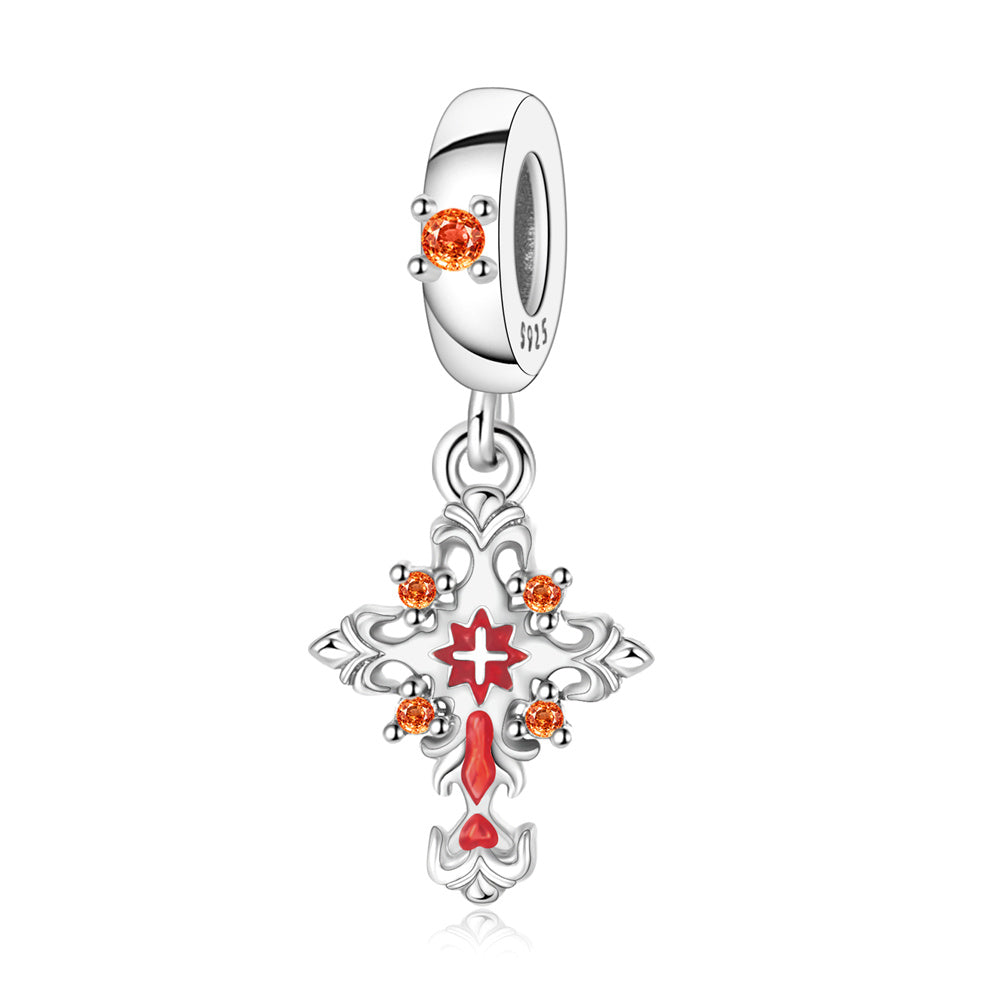 Blood-Red Cross Charm