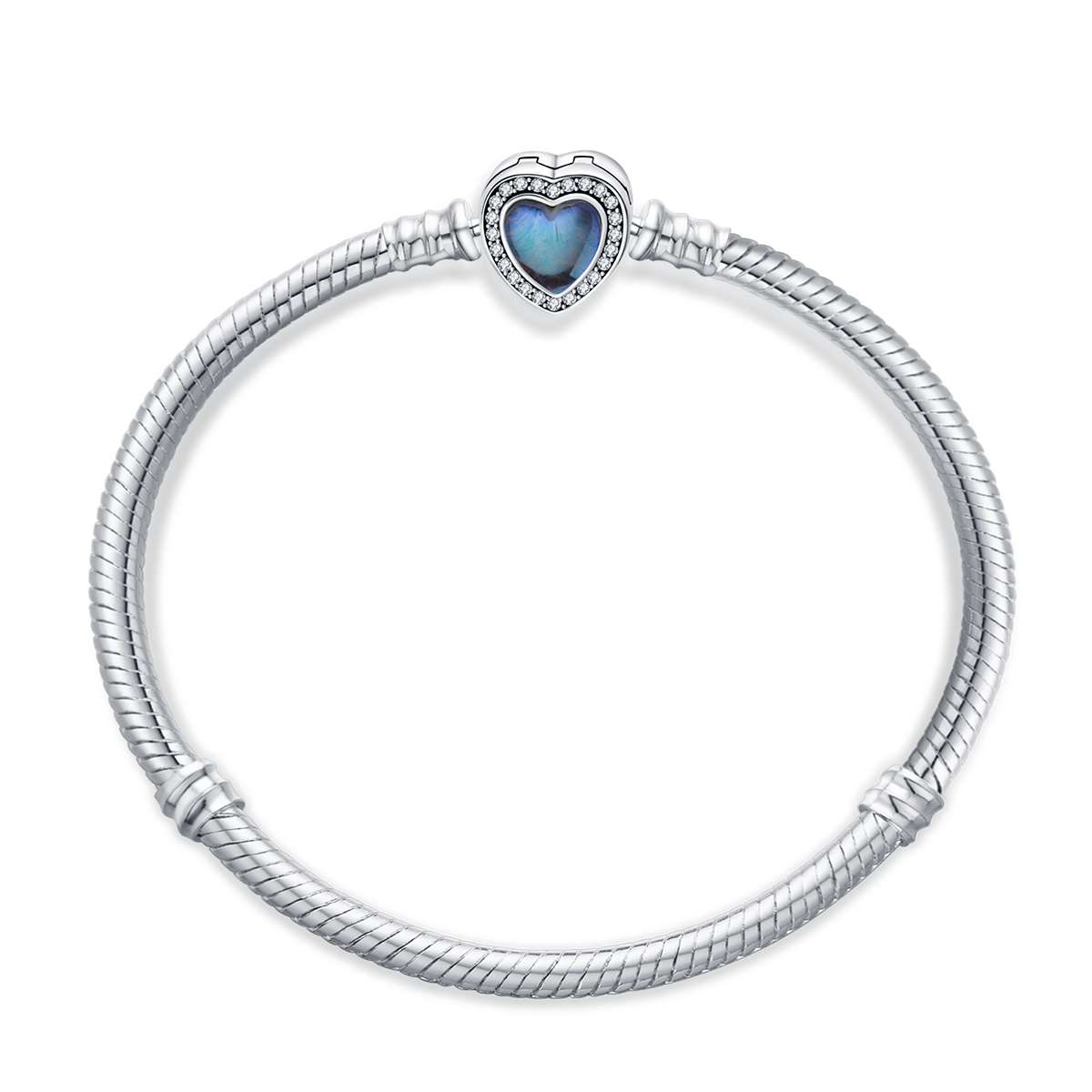 Blue Heart Charm Bracelet