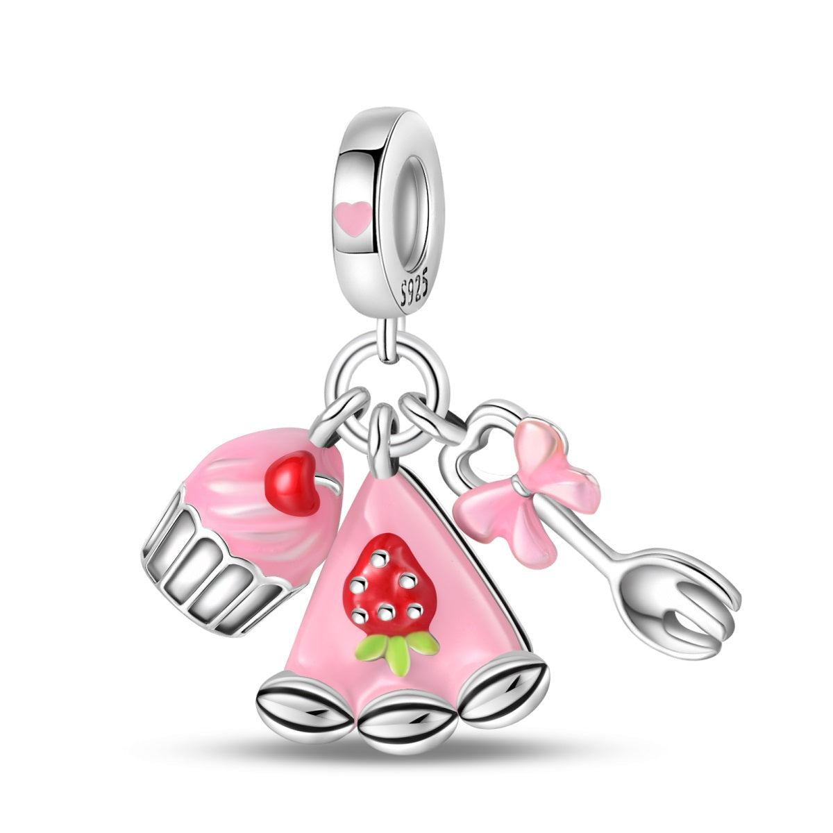 Afternoon Tea Strawberry Cake Charm
