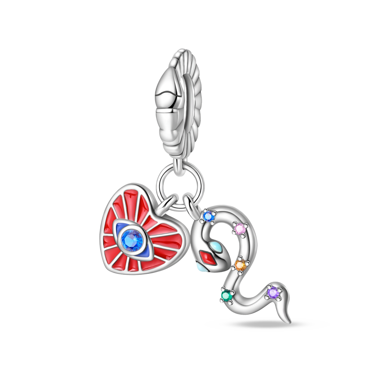 Mystical Snake 2-Piece Charm Set