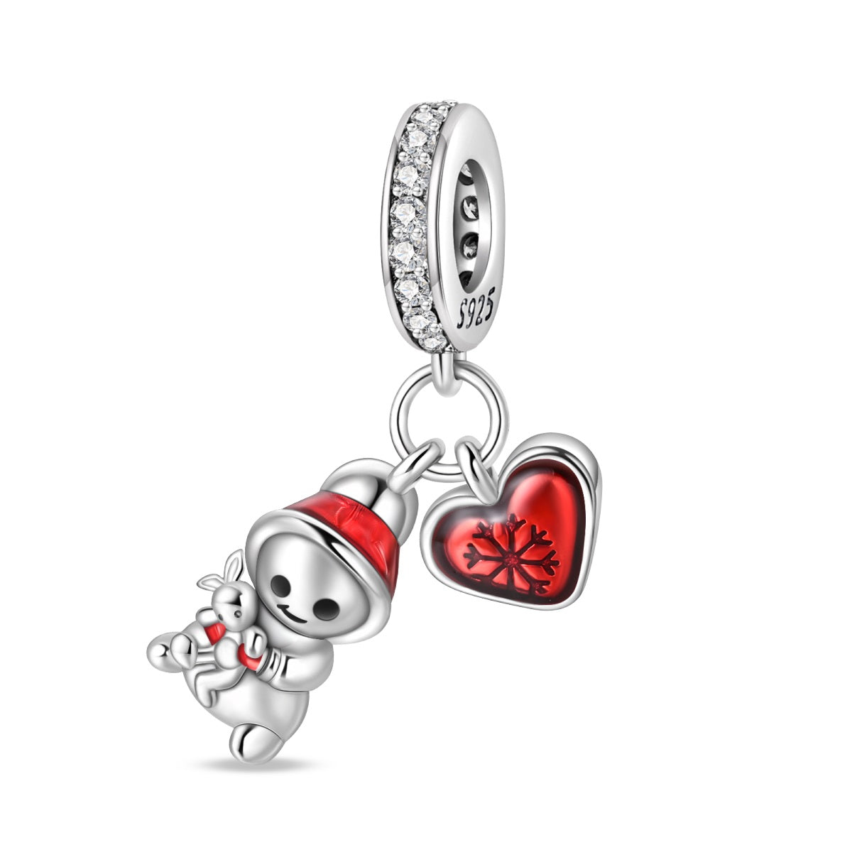 Christmas Snowman 2-Piece Charm Set
