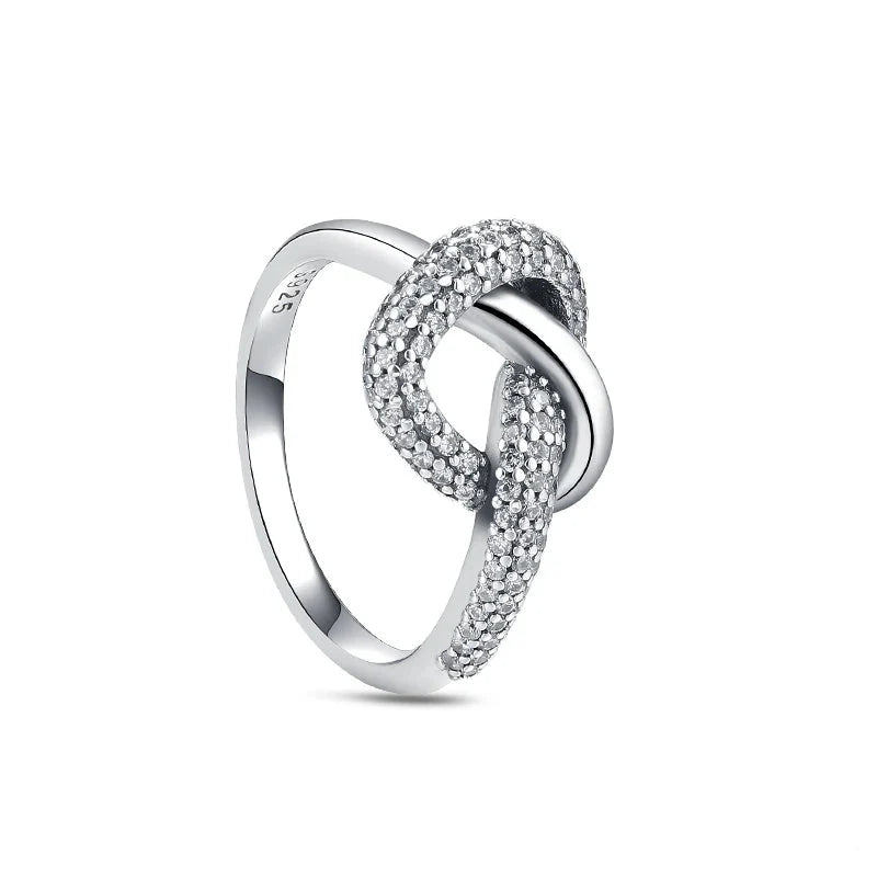 Entangled Lovers Sterling Ring