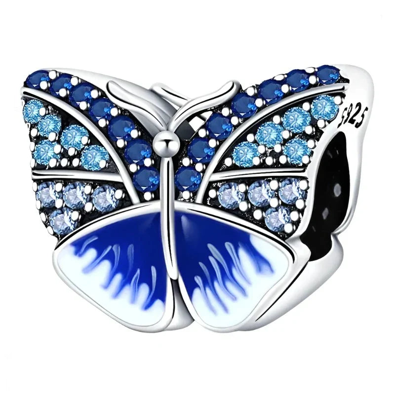 Blue Fade Butterfly Charm