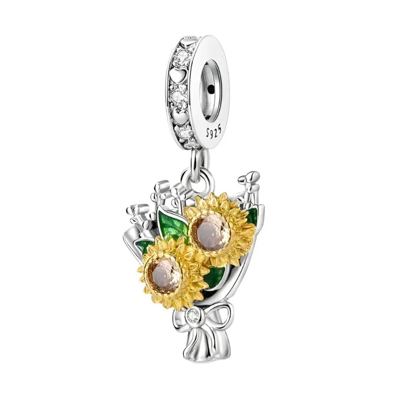 Bouquet Of Sunflowers Charm