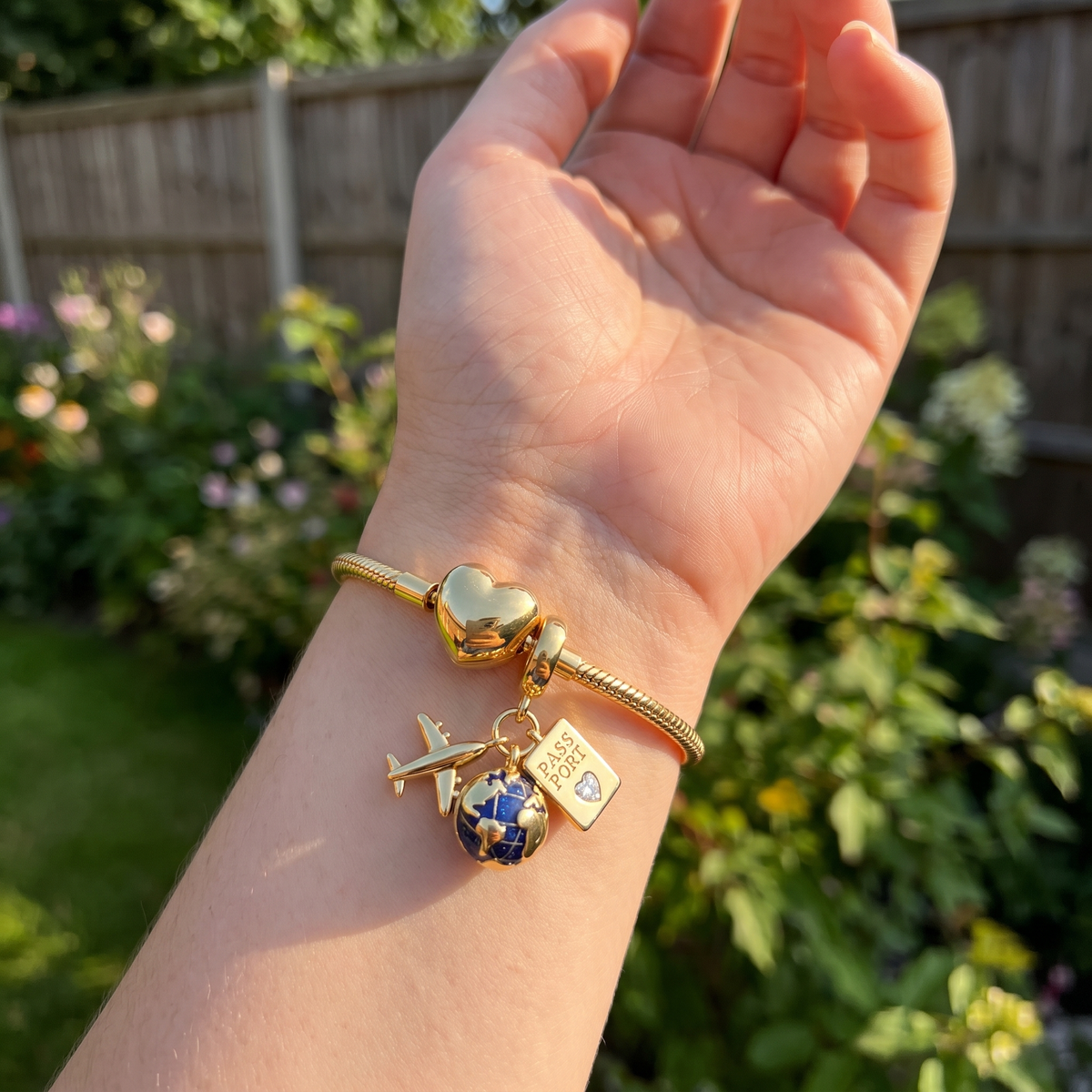 Gold Travel Charm