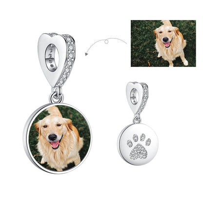 Personalized Custom Paw Photo Charm - Ships Separately