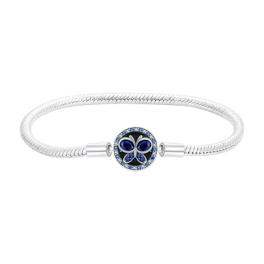 Blue Butterfly Charm Bracelet