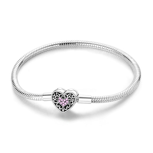Heart Vine Charm Bracelet