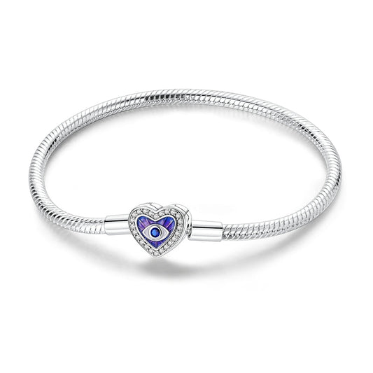 Love Heart Eye Charm Bracelet