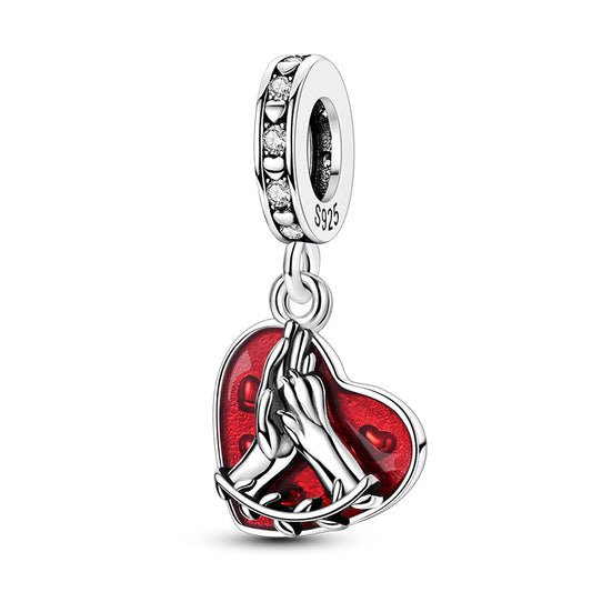 Love High Five Paw Print Charm