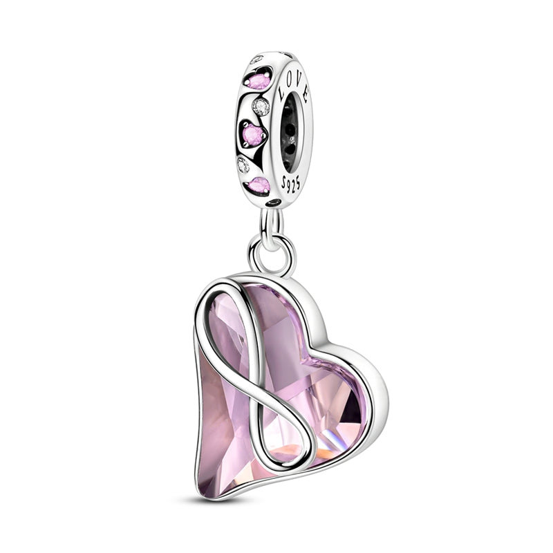 Mother's Day Pink Love Infinity Charm