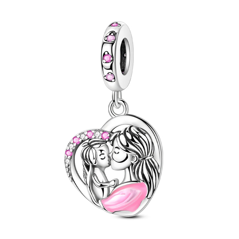Mother's Day Mother's Kiss Heart Charm