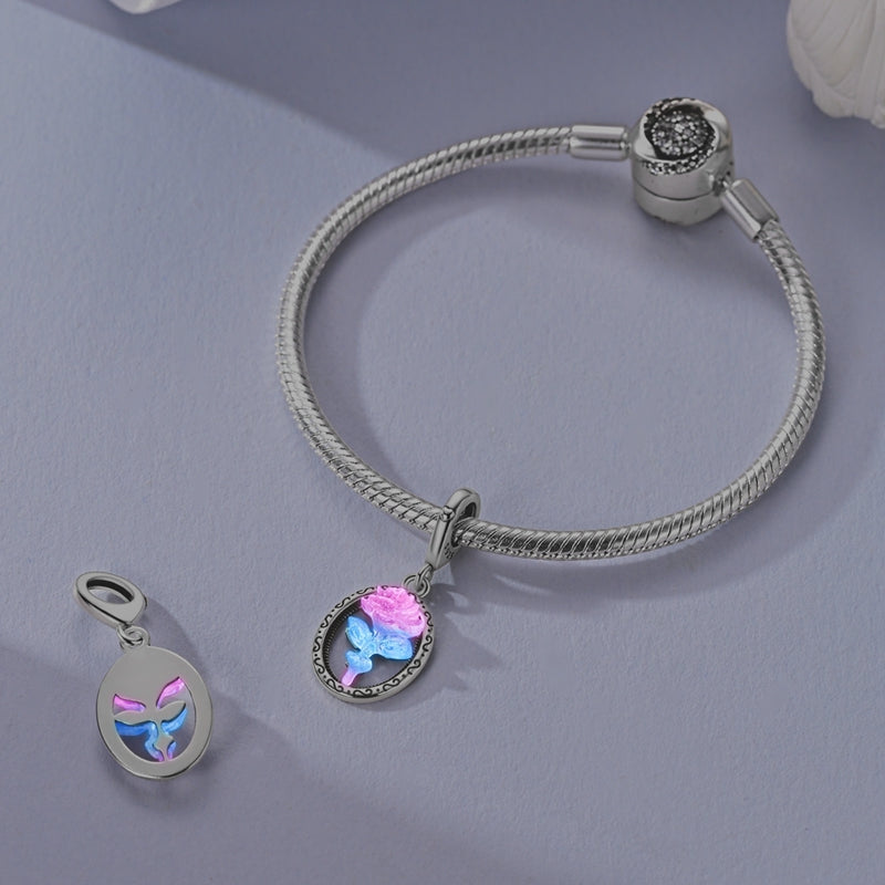 Vintage Luminous Rose Charm
