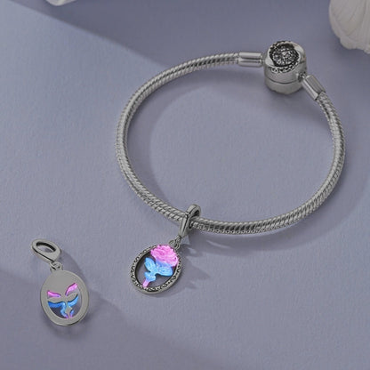 Vintage Luminous Rose Charm