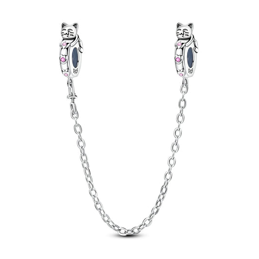 Cat Hug Heart Safety Chain