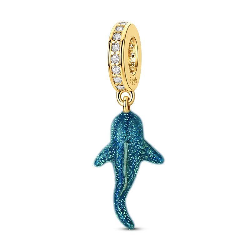 Golden Luminous Whale Shark Charm