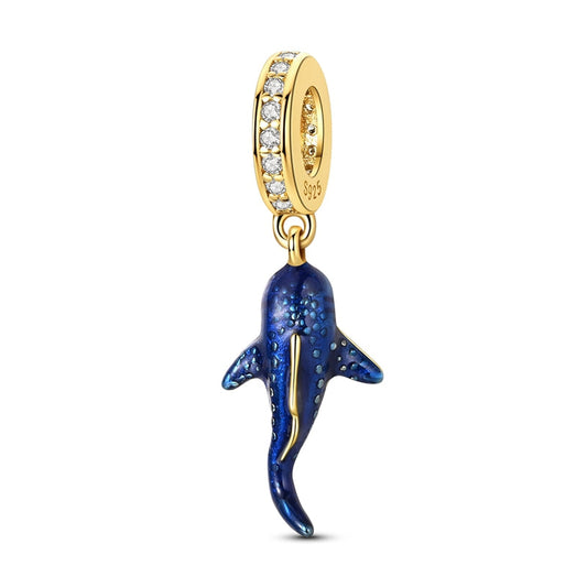 Golden Luminous Whale Shark Charm