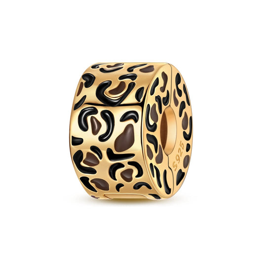 Gold Leopard Print Clip
