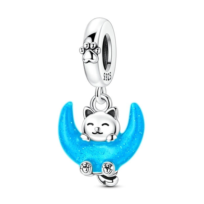 Luminous Cat and Moon Charm