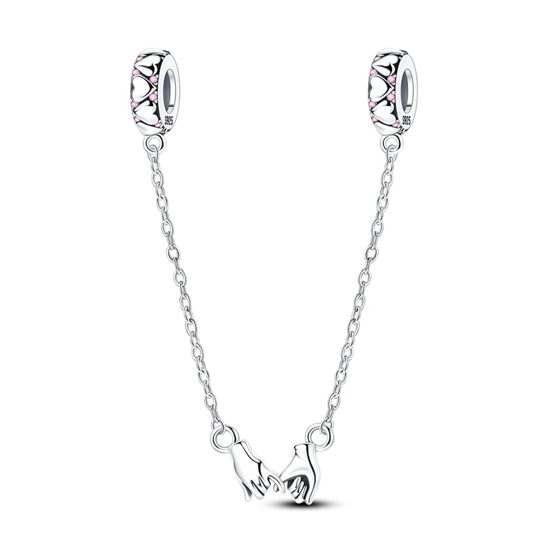 Valentine's Day Holding Hands Rubber Stopper Safety Chain