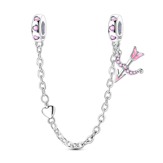 Valentine's Day Cupid's Arrow Rubber Plug Safety Chain
