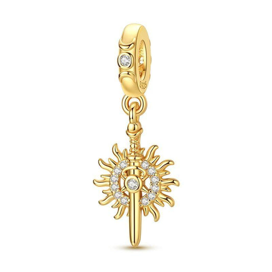 Golden Sun God Sword Charm