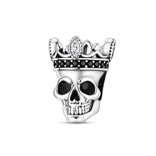 Vintage Crown Skull Charm