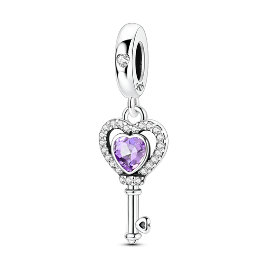 Heart Key Charm