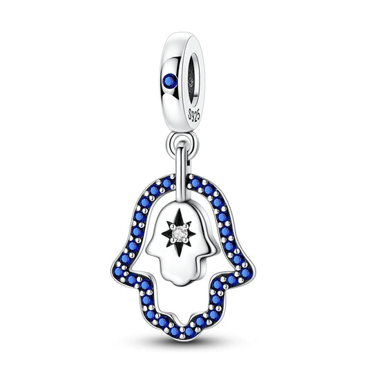 Movable Double-Layer Hand Starburst Charm