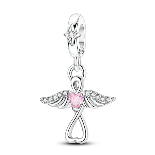 Heart Angel Cross Charm
