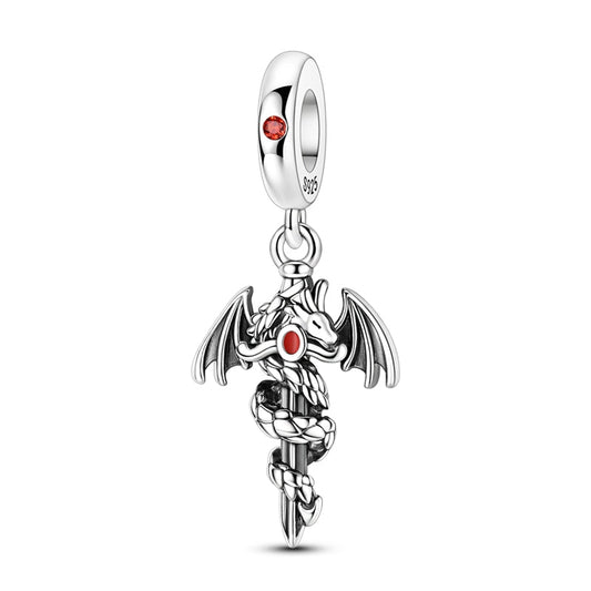 Vintage Dragon Sword Charm