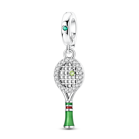 Green Tennis Racket Charm