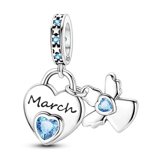 March Guardian Angel Charm (Guardian Angel Birthstone Series)