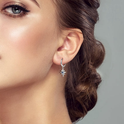 Medium Moon and Star Earrings